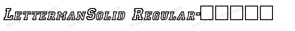 LettermanSolid Regular字体转换